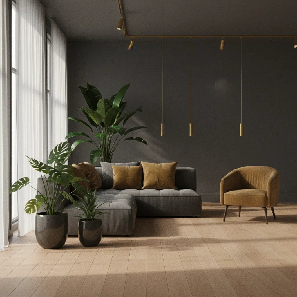 Een houten tafel met een dagplanner, een potlood en een kop koffie in warm ochtendlicht, zonder mensen